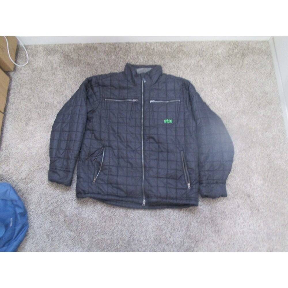 Stio mountain Mens XL Quilted Puffer Jacket Black Full Zip